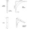 Ekena Millwork Legacy Steel Bracket, Hammered Gold 2"W x 16"D x 16"H BKTM02X16X16LEHGO - alternate 4
